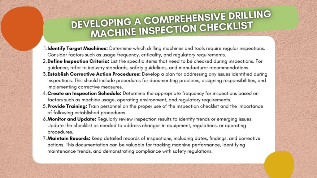 Developing a Comprehensive Drilling Machine Inspection Checklist