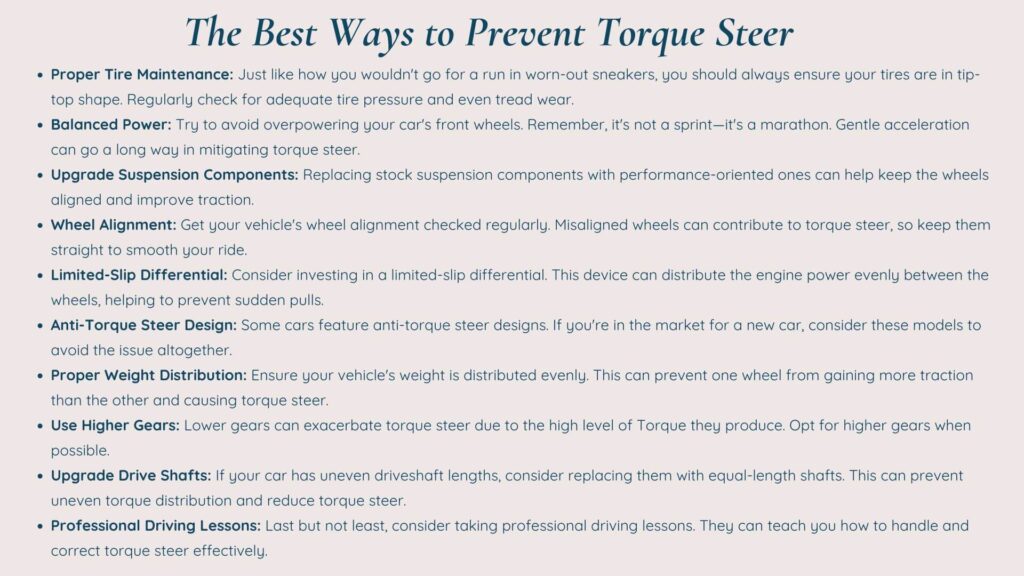 The Best Ways to Prevent Torque Steer