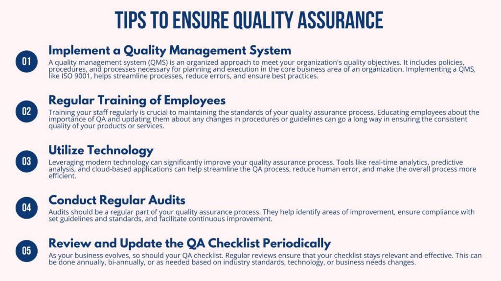 Tips to Ensure Quality Assurance