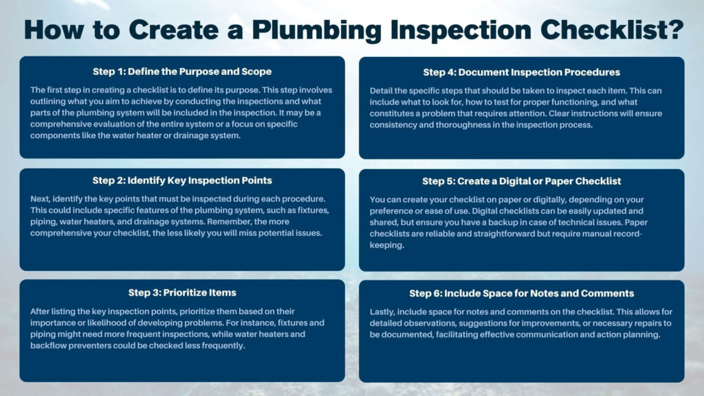 How to Create a Plumbing Inspection Checklist