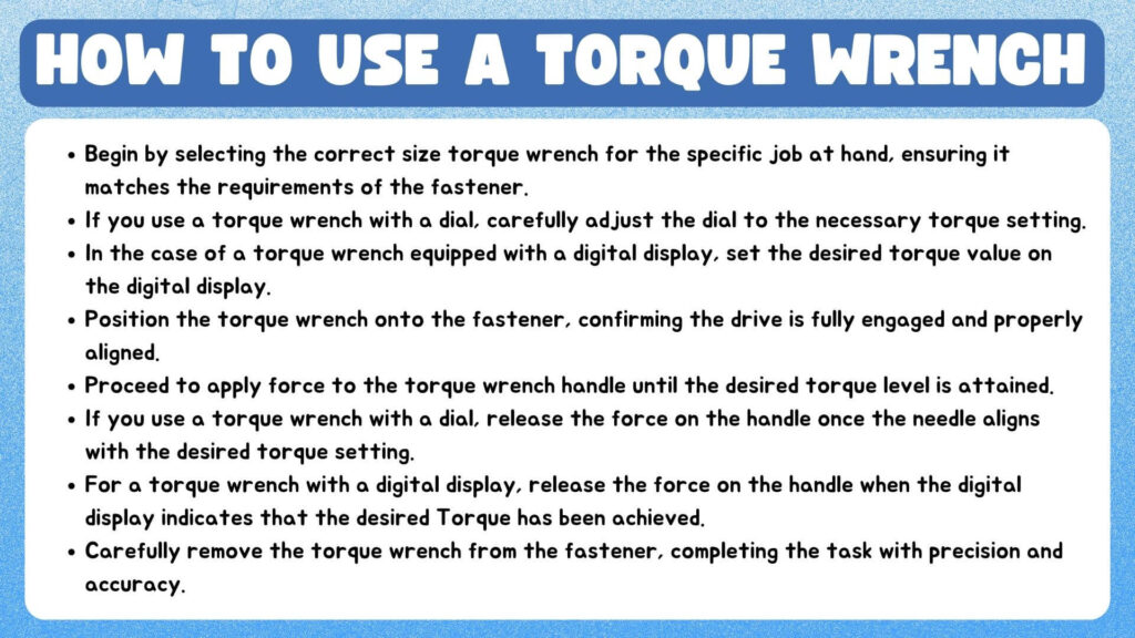 How to Use a Torque Wrench